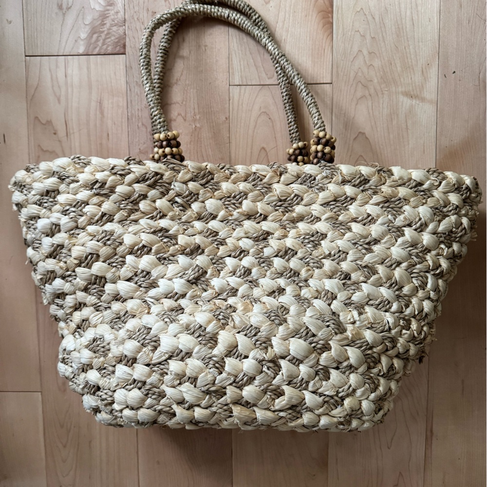 Anthropologie Natural Woven Tote